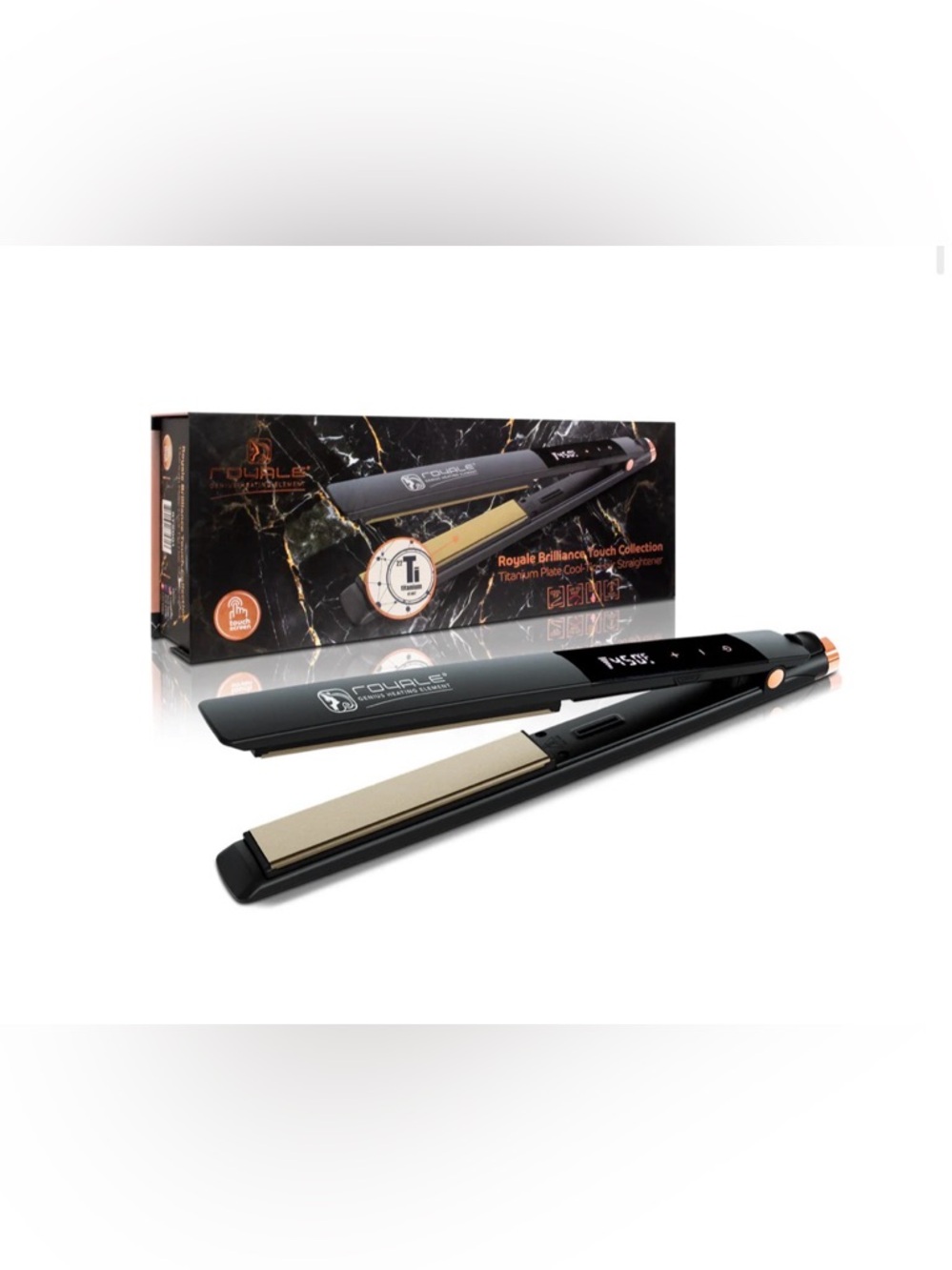 Royale Brilliance Touch Collection Titanium Plate Cool-Tip Hair Straightener